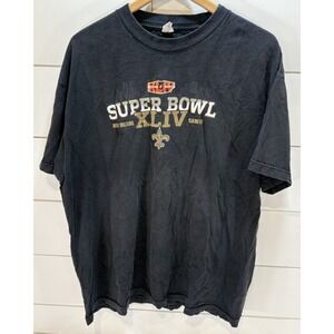 Allstyle Men's Women's Size XL Black Super Bowl XLIV New Orleans Saints Shirt